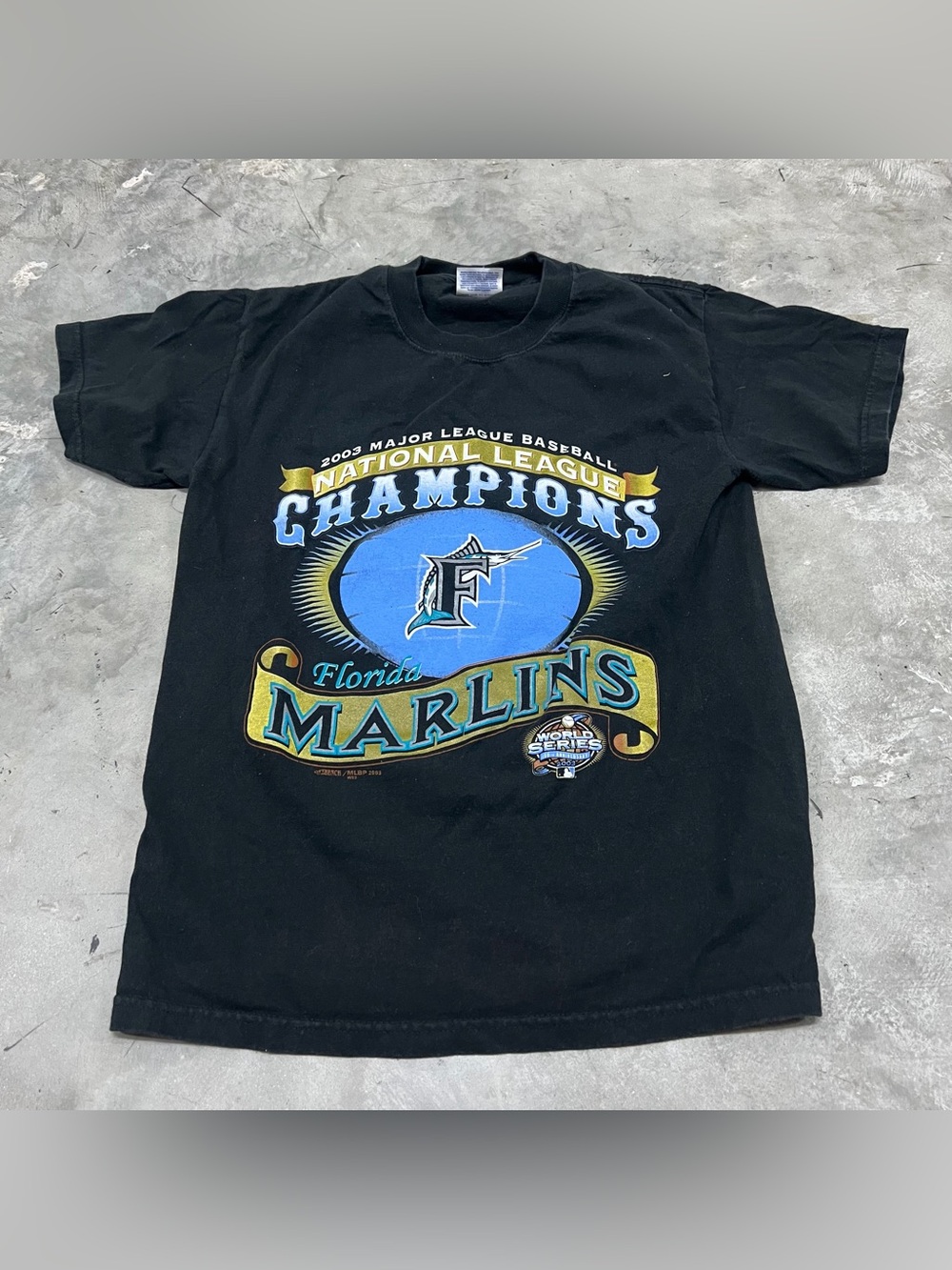 Florida Marlins 2003 NL Champions T-Shirt Black MLB World Series Vintage Small